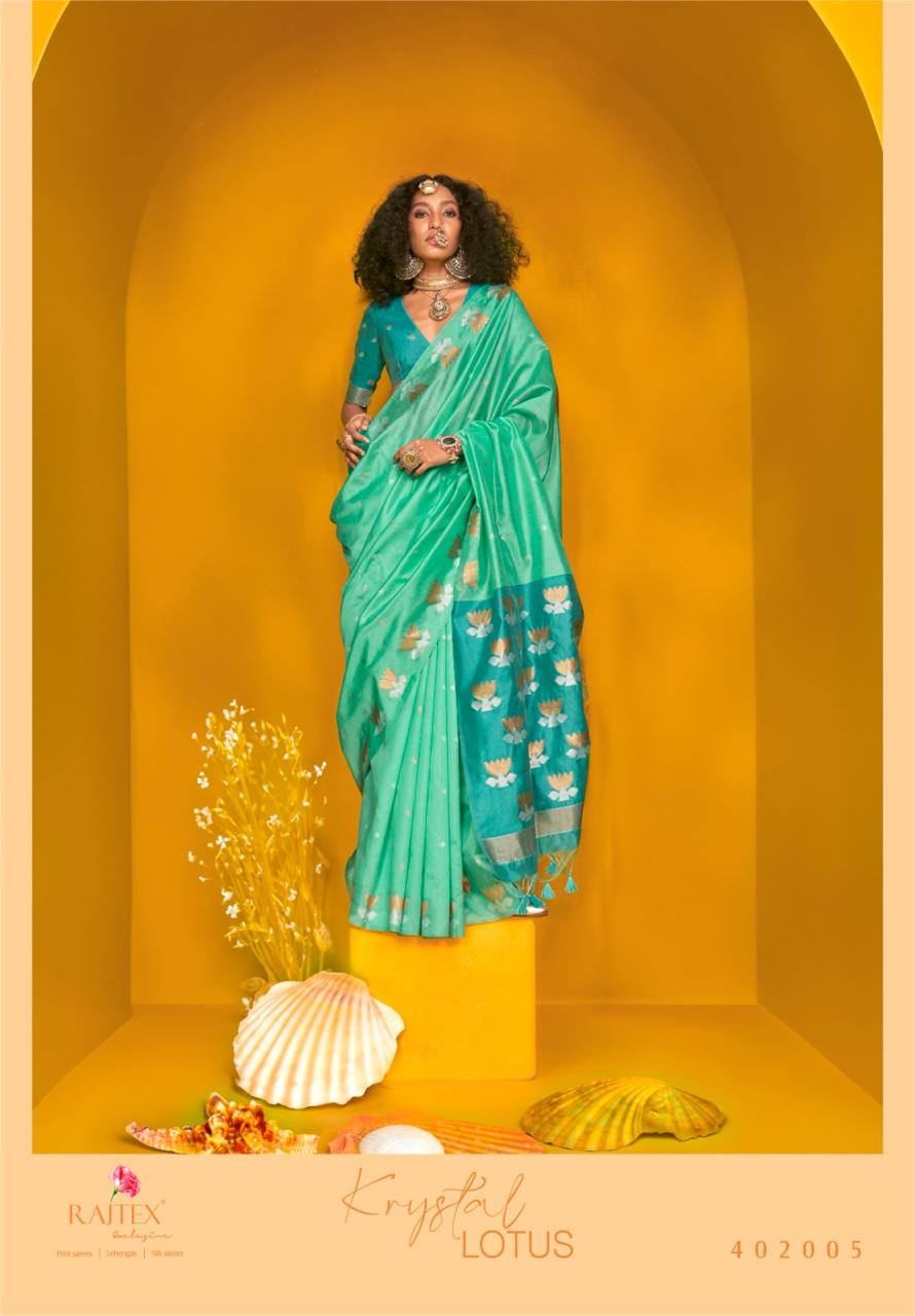 Krystal Lotus By Rajtex Tussar Designer Saree Wholesale Market In Surat 